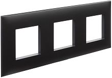 Рамка универсальная DKC Avanti 3-м. черный матовый картинка